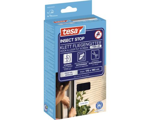 Tesa Insect Stop síť proti hmyzu se suchým zipem pro okna do maximálních rozměrů 170 x 180 cm