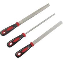 Sada rašplí se třemi různými tvary a rukojeťmi