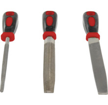 Tři pilníky s rukojetí