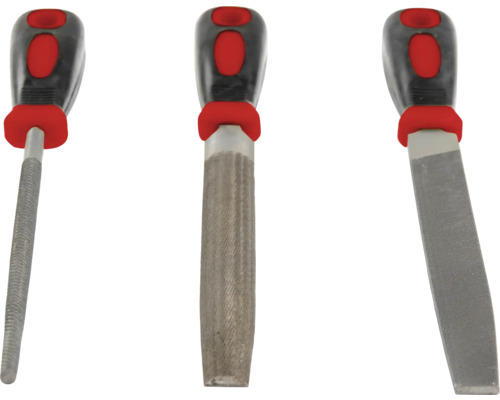 Tři pilníky s rukojetí