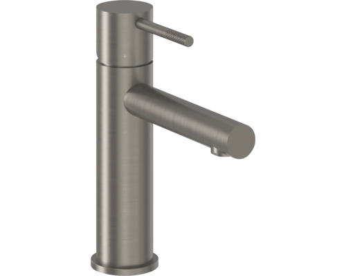 Umyvadlová baterie páková RAVAK NOX grafit X070695 Vysoká umyvadlová baterie z kartáčovaného kovu s pákovým ovládáním a rýhovanou rukojetí.