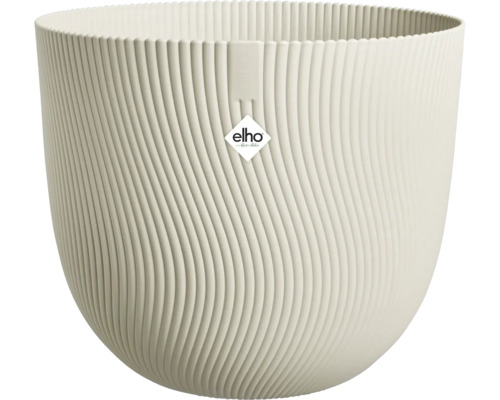 Květináč Elho Sereh plast Ø 39 cm H 33,3 cm houba béžová Květináč elho s vlnitou žebrovanou strukturou v krémově bílé barvě.