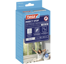 tesa Insect Stop 2 v 1 prémiová síť proti pylu a hmyzu do oken, barva antracit, odstranitelná beze zbytků, maximálně 130 na 150 centimetrů.