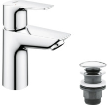 Grohe chromovaná páková umyvadlová baterie s odtokovou soupravou.