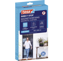 tesa Insect Stop magnetický závěs do dveří, 100 na 220 centimetrů, samouzavírací, rychlá montáž, tesa Logo, ekologická značka Blauer Engel.