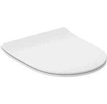 Toaletní sedátko s poklopem, bílé, plochý design