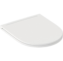 Moderní WC sedátko s poklopem ve tvaru D z odolného plastu