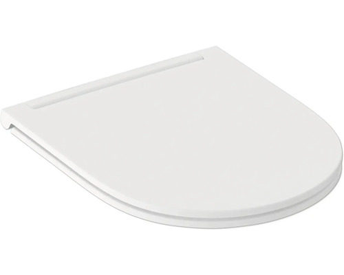 Moderní WC sedátko s poklopem ve tvaru D z odolného plastu