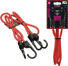 Upínací gumy Quickloader Bungee s plastovými háčky, 2 kusy, délka 80 centimetrů, maximální nosnost 40 kilogramů, odolné vůči UV záření.