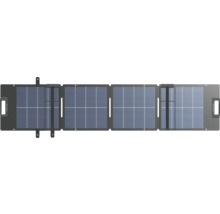 Skládací solární panel EcoFlow se čtyřmi solárními moduly a integrovanými držadly pro mobilní napájení.