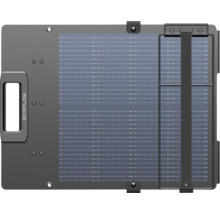 Přenosný solární panel EcoFlow ve složeném stavu s rukojetí, logem EcoFlow a strukturovaným povrchem.