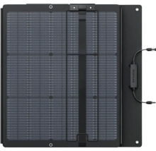 Přenosný solární panel EcoFlow s připojovacími kabely a upevňovacími oky.
