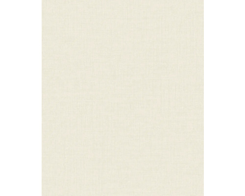 Tapeta s jemnou lněnou strukturou ve světlém krémovém odstínu