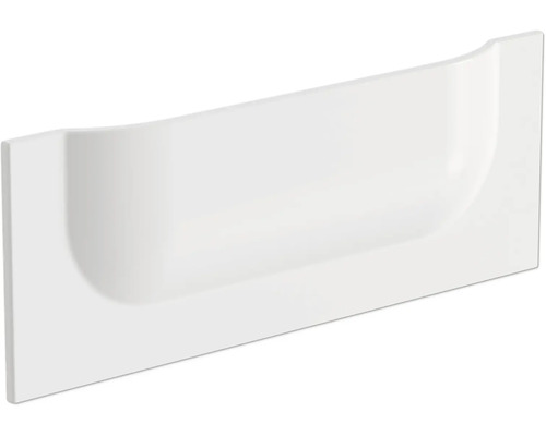 Bílý čelní panel k vaně s prohnutým designem pro vnější obložení vany.