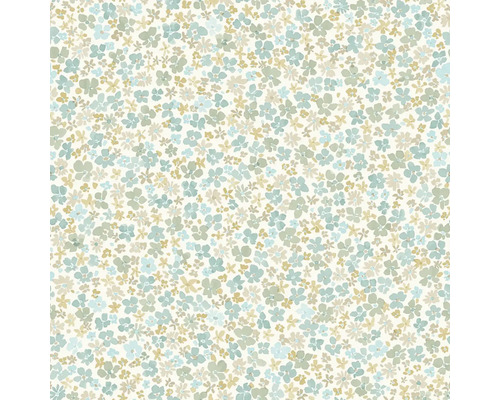 Tapeta s drobným, hustým květinovým vzorem v akvarelovém stylu.