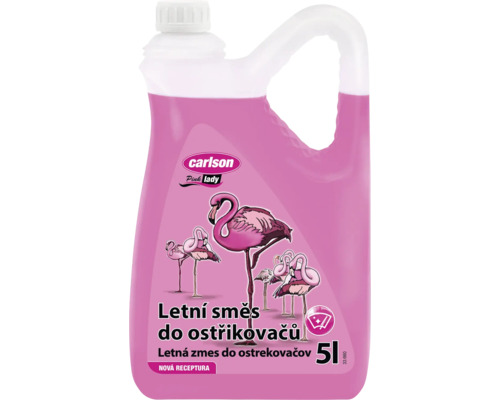 Carlson letní směs do ostřikovačů Pink Lady v 5 litrovém kanystru s motivem plameňáků.