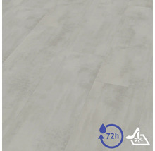 Podlahová krytina ve vzhledu betonu, odolná proti vodě až 72 hodin a odolná proti nárazům.