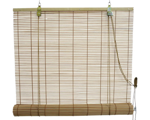 Bambusová roleta s lankem a upevňovacími háčky.