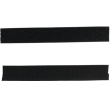 Sada suchého zipu s háčkovou a smyčkovou páskou v černé barvě.