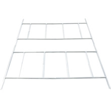 Kovový základový rám pro zahradní domky se stabilizačními příčkami.