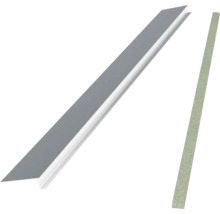 Kovový rohový profil s příslušným těsnicím páskem pro stavební a montážní práce.