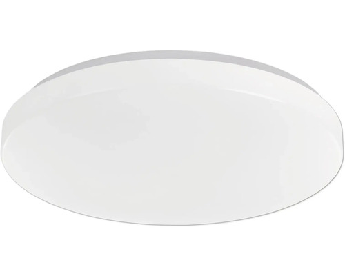 Kulaté ploché LED stropní svítidlo z plastu v bílé barvě