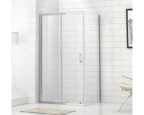 Sprchový kout s posuvnými dveřmi v koupelně