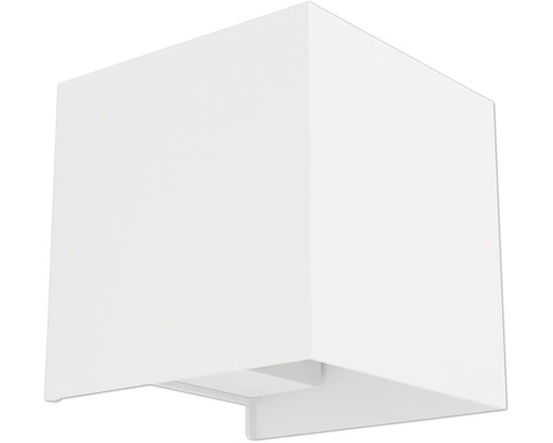 Nástěnné svítidlo ve tvaru kostky v bílé barvě, moderní venkovní a vnitřní nástěnné osvětlení z kovu, světlo nahoru i dolů.