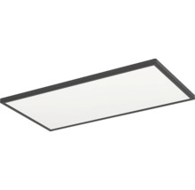 Obdélníkový LED panel s černým rámem a bílou svítící plochou.