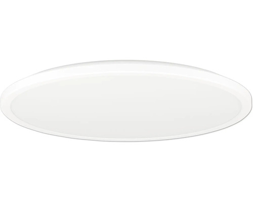 Ploché kulaté stropní LED svítidlo v bílé barvě.