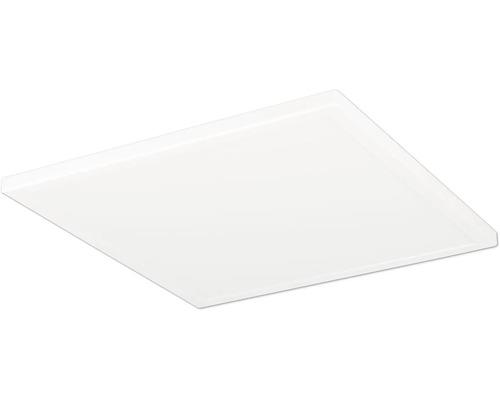 Čtvercový LED panel, ultra plochý, bílý, stropní svítidlo do interiéru.
