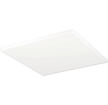 Čtvercový LED panel s bílým rámem pro montáž na strop.