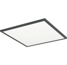 Čtvercový LED panel s antracitovým rámem a bílou difuzní plochou.
