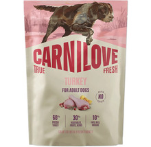 Krmivo pro dospělé psy Carnilove True Fresh Turkey, bez obilovin a brambor, s 60 procenty čerstvého krůtího masa.