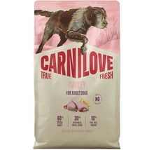Krmivo Carnilove True Fresh s krůtím masem pro dospělé psy, bez obilovin, bez brambor, 60 procent čerstvého krůtího masa.