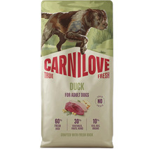 Carnilove True Fresh Duck granule pro dospělé psy, bez obilovin a bez brambor, šedesát procent čerstvé kachny.