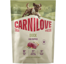 Carnilove True Fresh Duck krmivo pro štěňata, balení s 60 procenty čerstvé kachny, receptura bez obilovin a brambor.