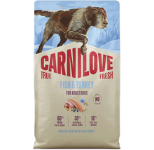 Carnilove True Fresh granule pro dospělé psy s rybou a krůtou, bez obilovin a brambor, 60 procent čerstvého masa.