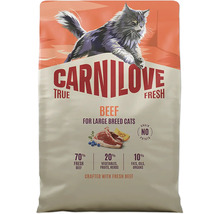 Carnilove True Fresh Beef pro velké kočky se 70 procenty hovězího masa, bez obilovin a brambor.