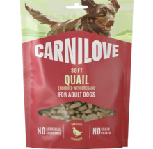 Carnilove Soft Snack křepelka s oreganem pro dospělé psy, bez obilovin a brambor, bez umělých barviv.