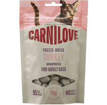 Carnilove pochoutky pro kočky mrazem sušené krůtí monoprotein pro dospělé kočky 95 procent masa bez obilovin a cukru