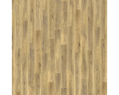 Laminátová podlaha se vzhledem dubu s přirozenou strukturou dřeva a viditelnými suky.