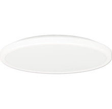 Ploché, kulaté LED stropní nebo nástěnné svítidlo v bílé barvě pro moderní osvětlení interiéru.