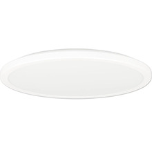 Ploché kulaté LED stropní nebo nástěnné svítidlo v bílé barvě.