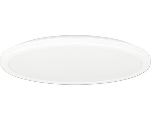Ploché kulaté LED stropní nebo nástěnné svítidlo v bílé barvě.