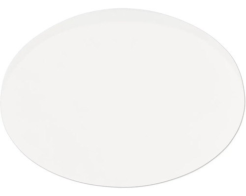 Bílé oválné stropní nebo nástěnné svítidlo.