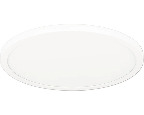 Kulatý bílý LED panel v plochém provedení pro montáž na strop.