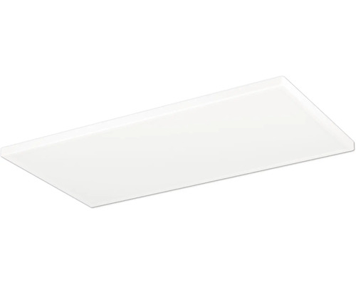 Obdélníkový bílý LED panel, stropní svítidlo s plochým, minimalistickým designem.