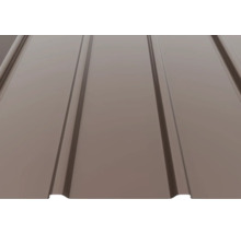 Kovový trapézový plech s podélnými profily pro zastřešení a opláštění stěn.