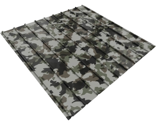 Trapézový plech s maskovacím vzorem pro střechu a stěnu